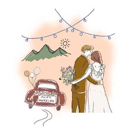 こだわりを詰め込んだ
<span class='text-[#FF6601]'>完全オリジナルな</span><br class="md:hidden" /><span class='text-[#FF6601]'>結婚式</span>に！